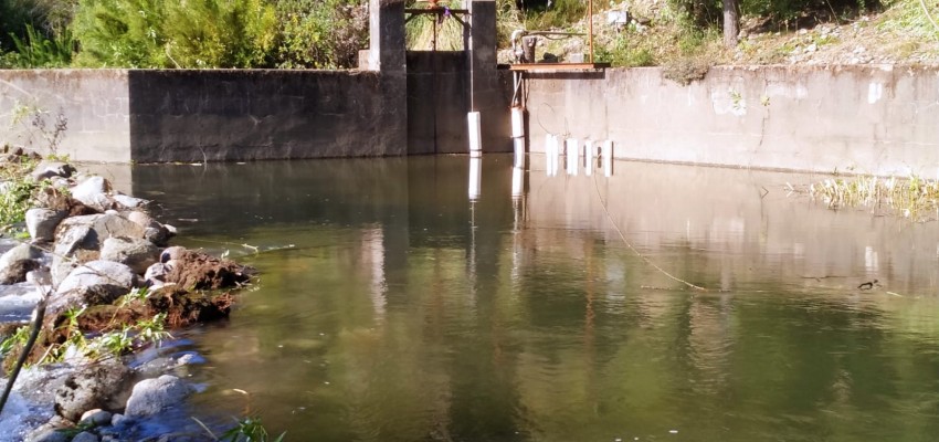 Concluyó la primera etapa del trabajo en la boca toma de Río Quilquihue